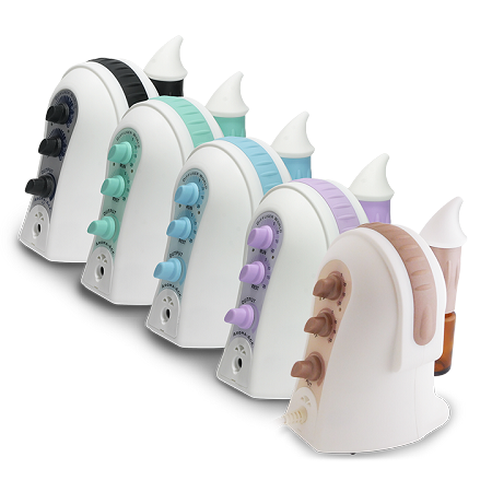 Aroma‑Ace 12V atomizing essential oil diffuser with international plug adapters