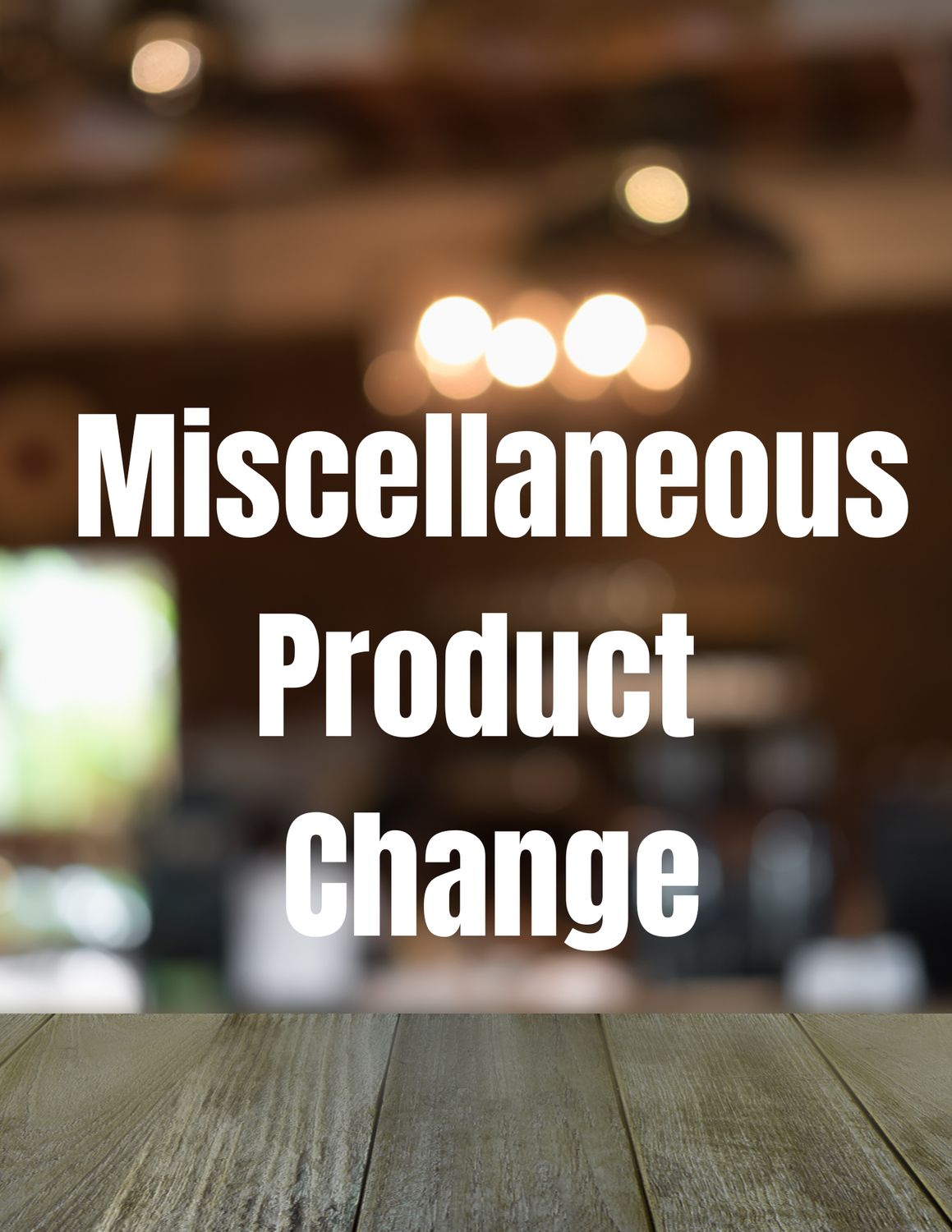 Miscellaneous Product Charge Shipping