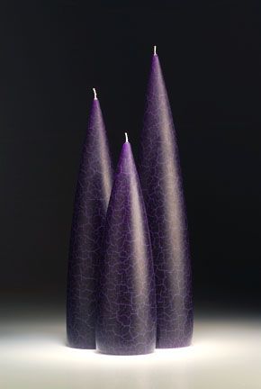 Eggplant Barrick Candles: Tall 12&quot;