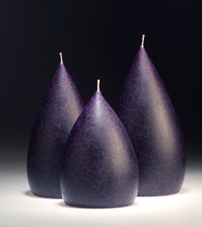 Eggplant Barrick Candles: Round 6 ½&quot;