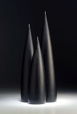 Black Barrick Candles: Tall 14&quot;