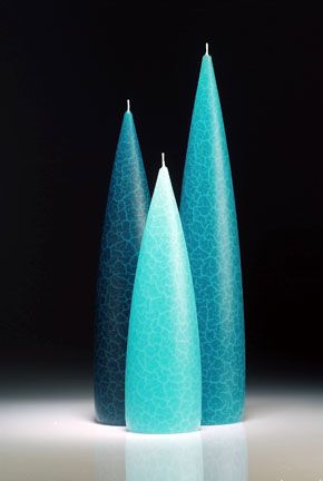 Turquoise Barrick Candles: Tall 10&quot; (Light)