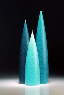 Turquoise Barrick Candles: Tall 10&quot; (Light)