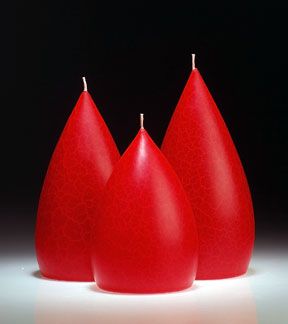 Red Barrick Candles: Round 7 ½&quot;
