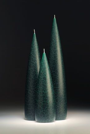 Forest Green Barrick Candles: Tall 10"