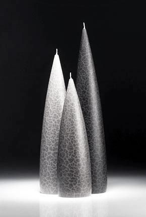 Grey Barrick Candles: Tall 12&quot; (Light)