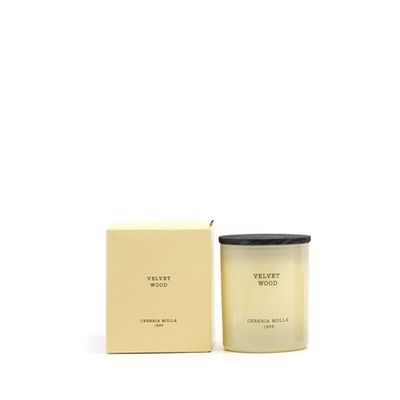 Velvet Wood Ivory Candle