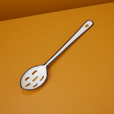 Black and White Harlow Slotted Spoon
