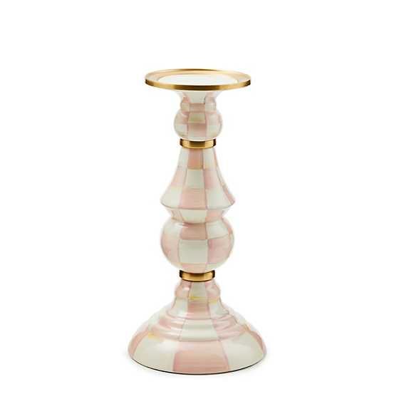 Rosy Check Pillar Candlestick - Large