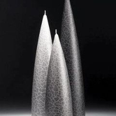 Grey Barrick Candles: Tall 14&quot; (Medium)