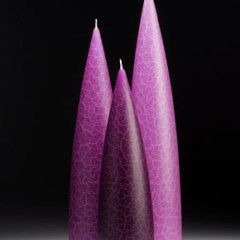 Lilac Barrick Candles: Tall 12&quot; (Dark)