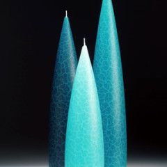 Turquoise Barrick Candles: Tall 12&quot; (Dark)