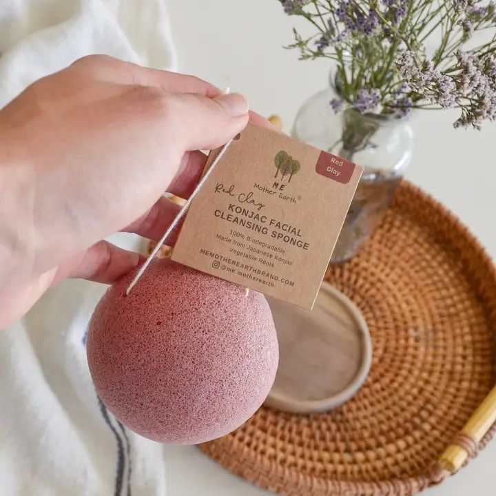 Red Clay Facial Konjac Sponge