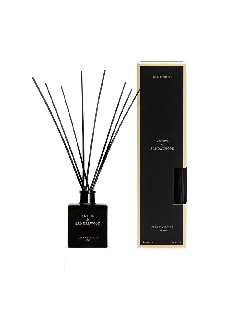 Amber &amp; Sandalwood Black Diffuser - Small