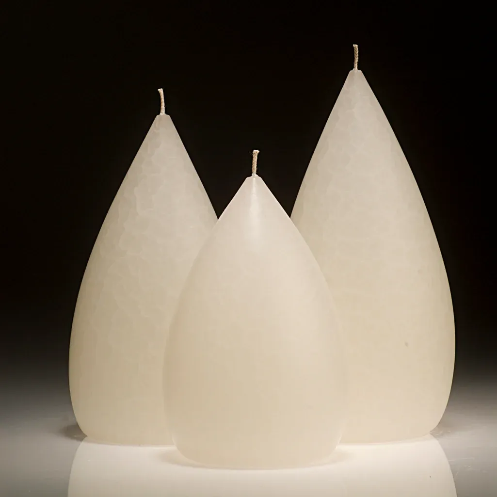 Ivory Barrick Candles: Round  7 ½&quot;