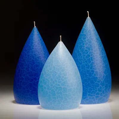 Sky Blue Barrick Candles: Round 5 ½&quot; (Dark)