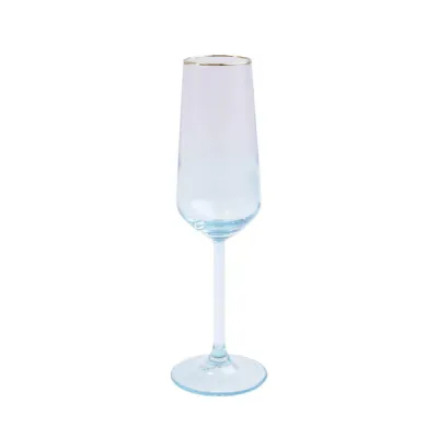 Rainbow Champagne Flute - Blue