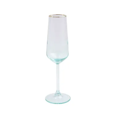 Rainbow Champagne Flute - Green