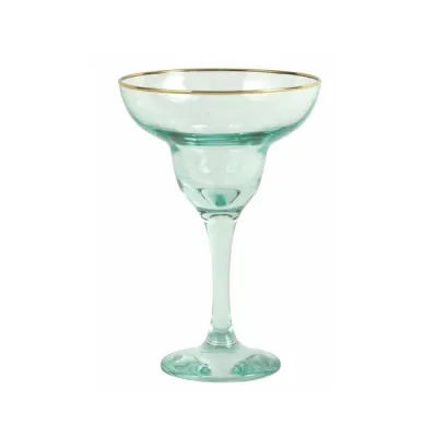 Rainbow Margarita Glass - Green