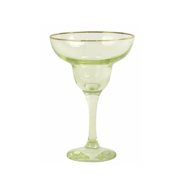 Rainbow Margarita Glass - Yellow