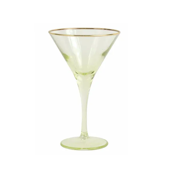 Rainbow Martini Glass - Yellow