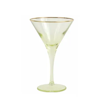 Rainbow Martini Glass - Yellow
