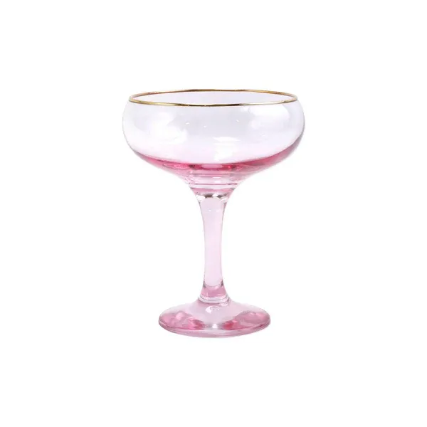 Rainbow Coupe Champagne Glass - Pink