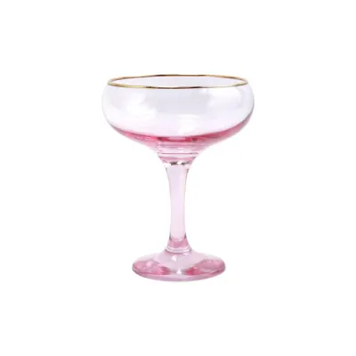 Rainbow Coupe Champagne Glass - Pink