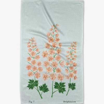July Delphinium Tea Towel