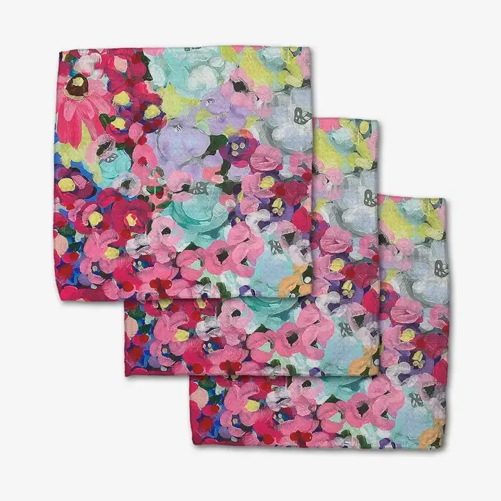 Pink Fields of Joy Dishcloth Set