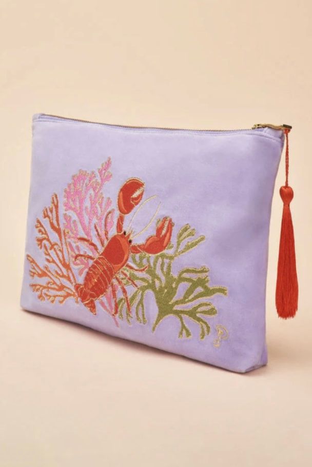 Zip Pouch Lobster Buddies Lavender