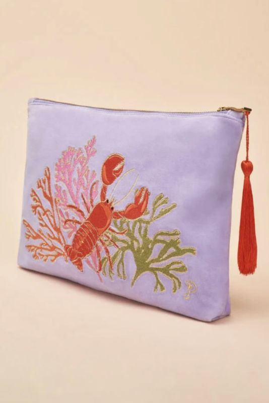 Zip Pouch Lobster Buddies Lavender
