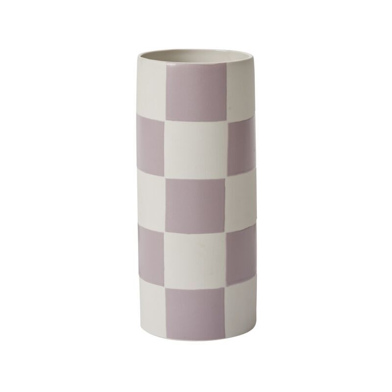 Checkerboard Vase - Large - Purple