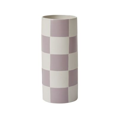 Checkerboard Vase - Large - Purple