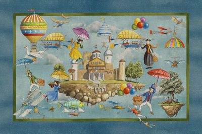 Flyby Rug 52 x 120 cm - Azure