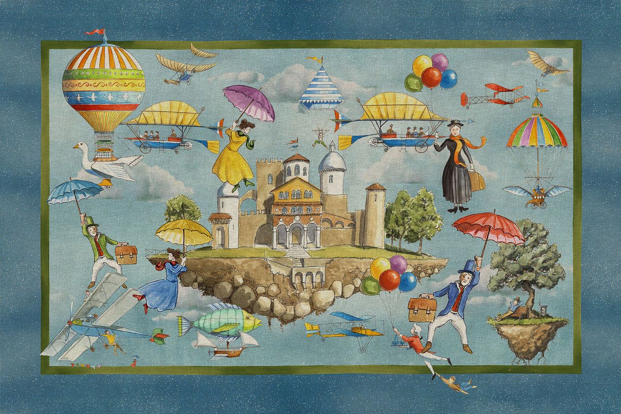 Flyby Rug 52 x 80 cm - Azure