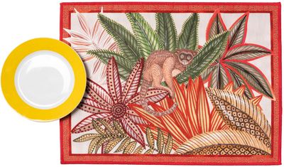 Munai Place Mats Set of 2 - Red