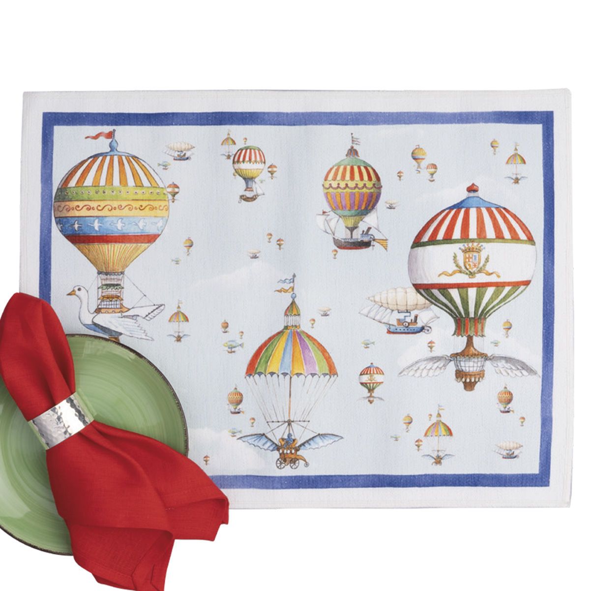 Flyby Place Mats Set of 2 - Blue