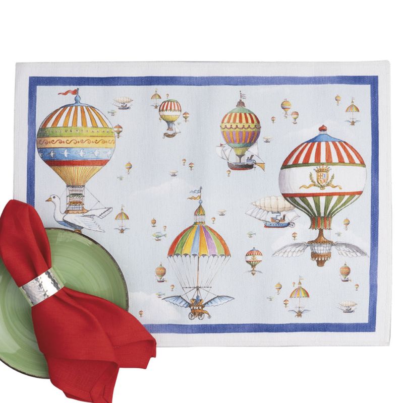 Flyby Place Mats Set of 2 - Blue