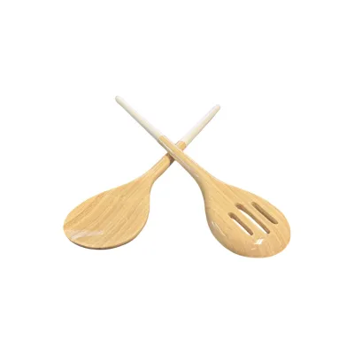 Refined Bamboo Server Set White