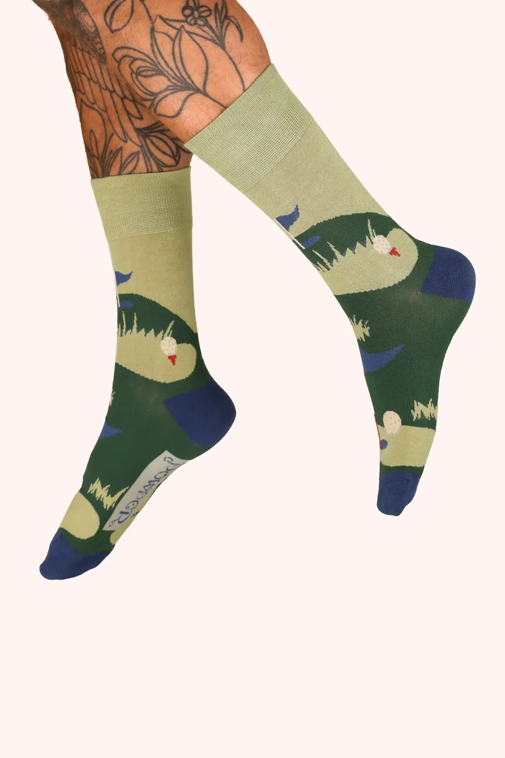 Hole in One Men&#39;s Socks - Moss