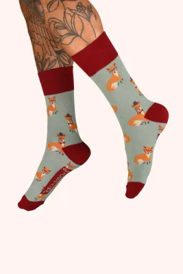 Esteemed Fox Men&#39;s Socks - Ice