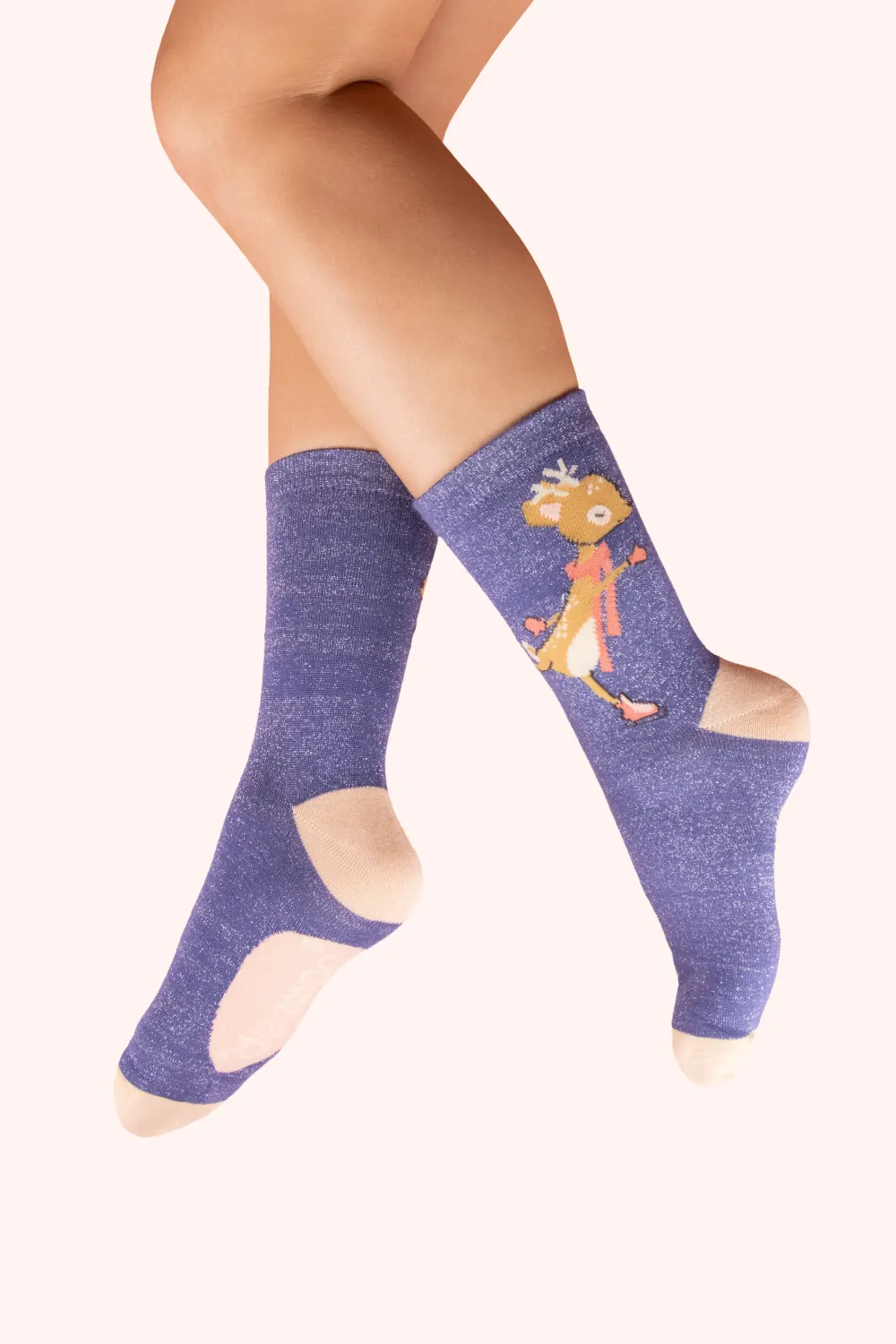 Skating Deer Ankle Socks