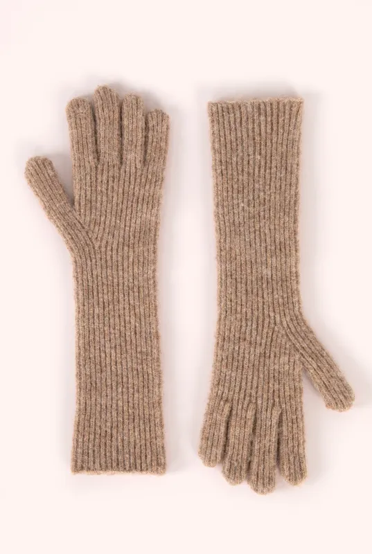 Sofia Long Gloves - Caramel