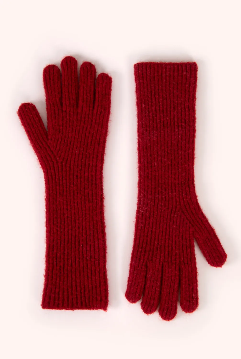 Sofia Long Gloves - Scarlet