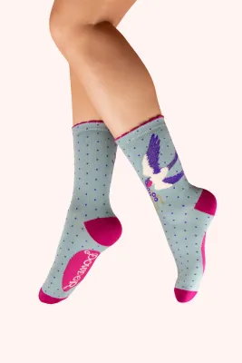 Swooping Swallows Ankle Socks