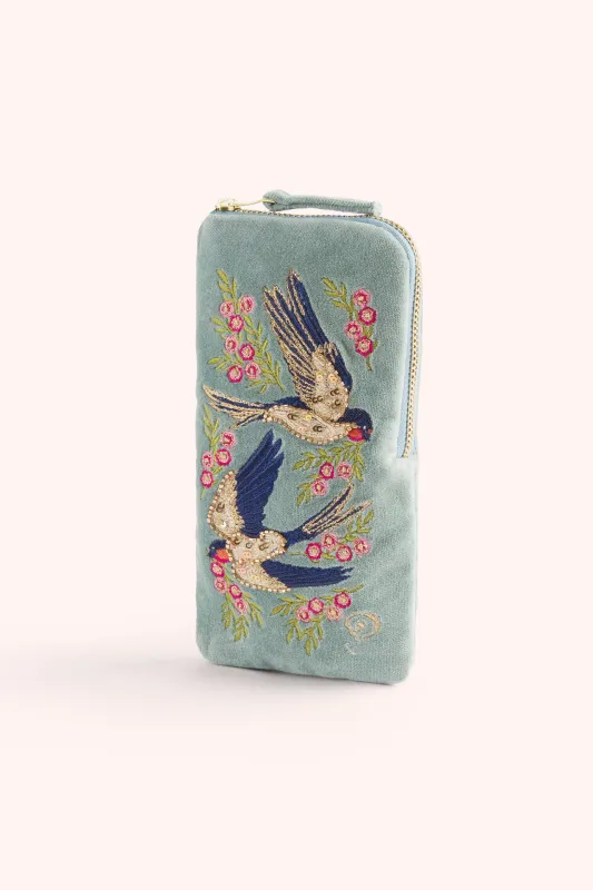 Swooping Swallows Sunglasses Pouch