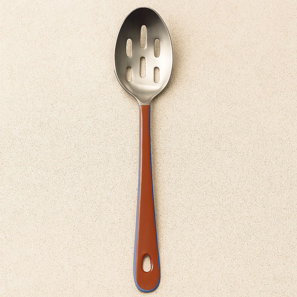 Harlow Slotted Spoon Raspberry/Stainless Steel