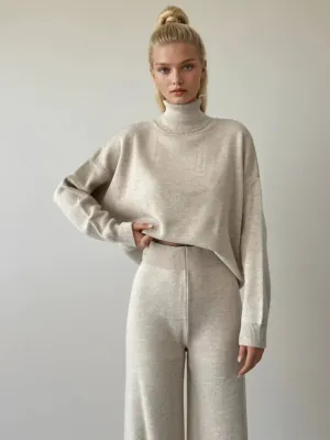 Off White Knit Turtleneck