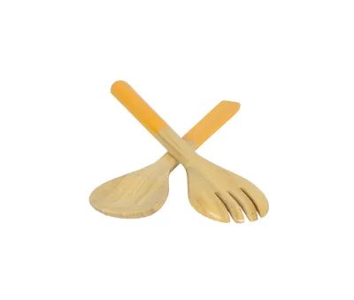 Small Bamboo Server Set Yellow